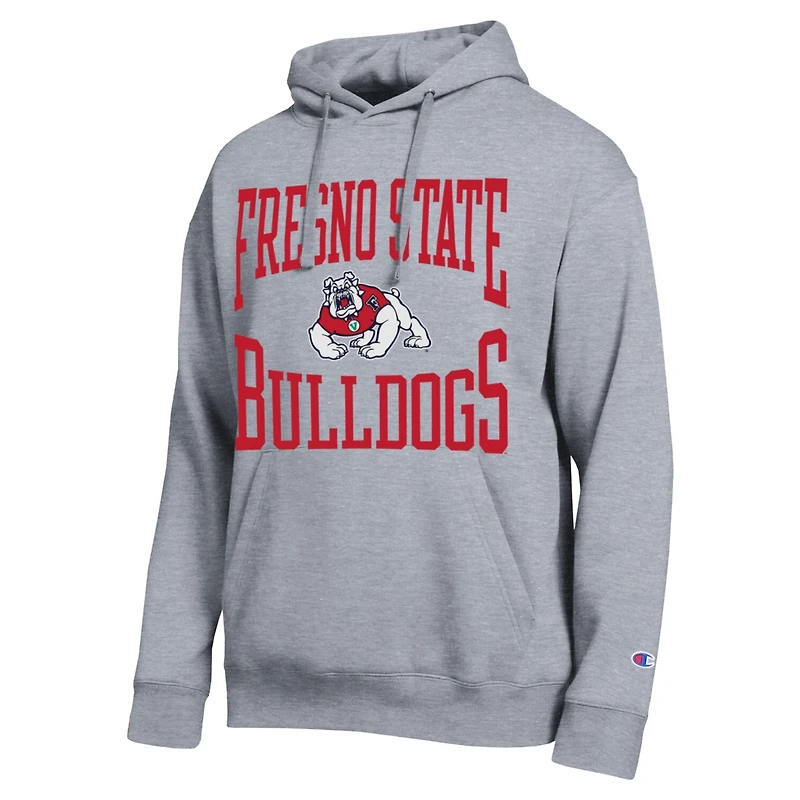 Men's Champion Heather Gray Fresno State Bulldogs Team Hoodie