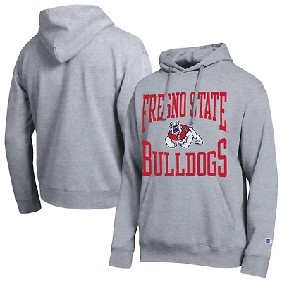 Men's Champion  Heather Gray Fresno State Bulldogs Team Hoodie