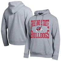 Men's Champion  Heather Gray Fresno State Bulldogs Team Hoodie