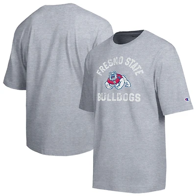 Men's Champion  Heather Gray Fresno State Bulldogs Weathered Team T-Shirt