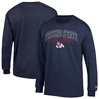 Men's Champion  Navy Fresno State Bulldogs Team Long-Sleeve T-Shirt