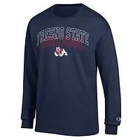 T-shirt à manches longues Champion Navy Fresno State Bulldogs pour hommes