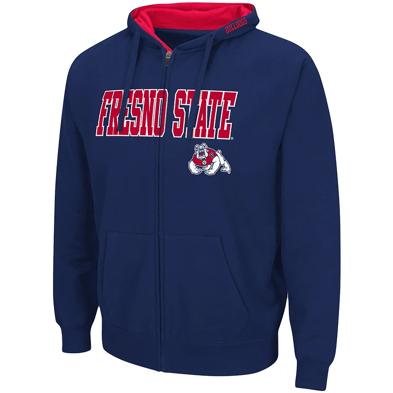 Sweat à capuche zippé Colosseum Navy Fresno State Bulldogs 3.0 pour homme