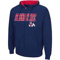 Sweat à capuche zippé Colosseum Navy Fresno State Bulldogs 3.0 pour homme