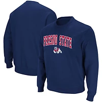 Colosseum Navy Fresno State Bulldogs Arch & Logo Tackle Twill Pullover pour homme