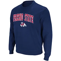 Colosseum Navy Fresno State Bulldogs Arch & Logo Tackle Twill Pullover pour homme