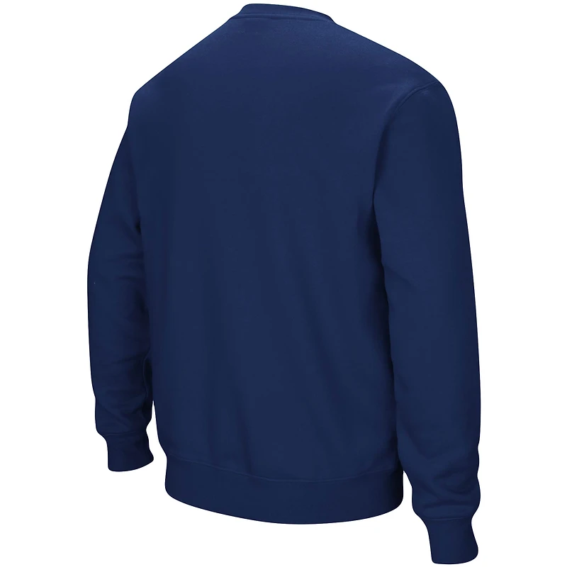Colosseum Navy Fresno State Bulldogs Arch & Logo Tackle Twill Pullover pour homme