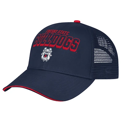Men's Colosseum Navy Fresno State Bulldogs Wyatt Adjustable Hat