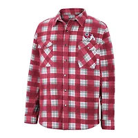 Colosseum Red/White Fresno State Bulldogs Ellis Plaid Full-Snap Shirt Jacket
