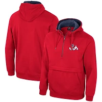 Men's Colosseum Red Fresno State Bulldogs Team Half-Zip Pullover Hoodie