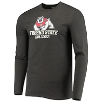 Men's Concepts Sport Red/Heathered Charcoal Fresno State Bulldogs Meter Long Sleeve Top & Pants Sleep Set