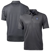 Men's Cutter & Buck Black Fresno State Bulldogs Team Logo Big Tall Pike Banner Print Polo