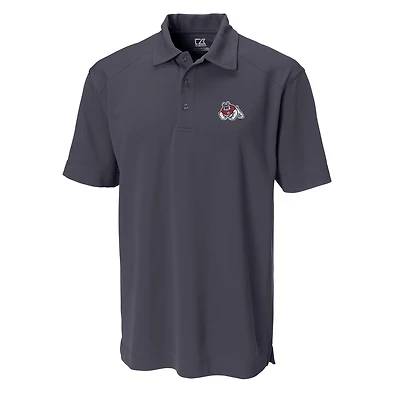 Men's Cutter & Buck Charcoal Fresno State Bulldogs Big Tall DryTec Genre Polo