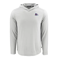 Men's Cutter & Buck Gray Fresno State Bulldogs Coastline Epic Comfort Eco Recycled Long Sleeve Hoodie T-Shirt