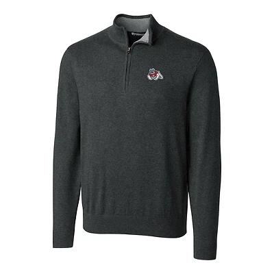 Veste demi-zippée Lakemont pour homme, couleur anthracite chiné, style Fresno State Bulldogs, grandes tailles