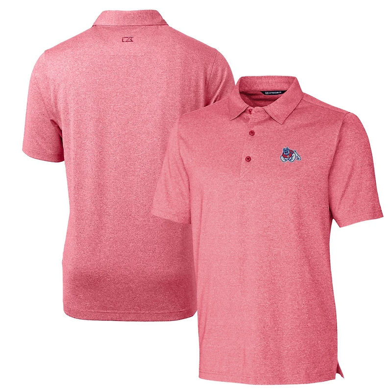 Polo extensible Forge pour homme Cutter & Buck, rouge chiné, des Fresno State Bulldogs