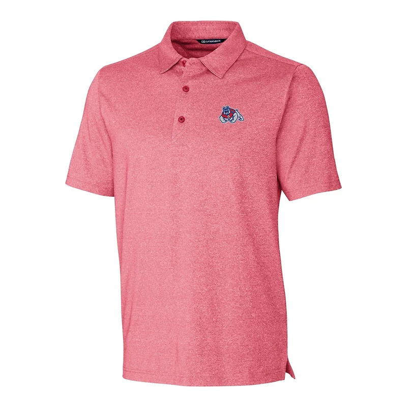 Polo extensible Forge pour homme Cutter & Buck, rouge chiné, des Fresno State Bulldogs