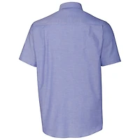 Men's Cutter & Buck Powder Blue Fresno State Bulldogs Vault Stretch Oxford Short Sleeve Button-Down Shirt