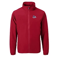 Men's Cutter & Buck Red Fresno State Bulldogs Charter Eco Recycled Full-Zip Jacket