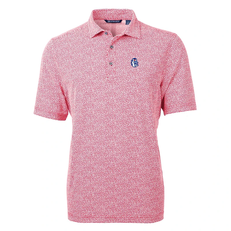 Polo recyclé Virtue Eco Pique botanique rouge Cutter & Buck des Fresno State Bulldogs pour homme