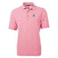 Polo recyclé Virtue Eco Pique botanique rouge Cutter & Buck des Fresno State Bulldogs pour homme