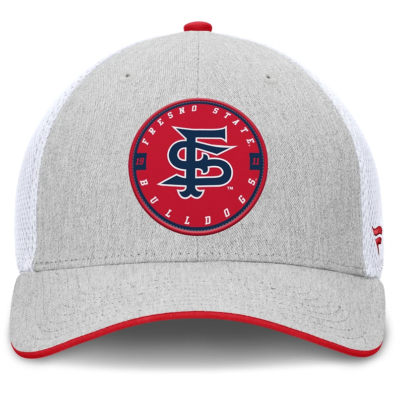 Men's Fanatics  Heather Gray Fresno State Bulldogs Trigger Flex Hat