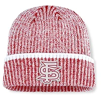 Men's Fanatics  Red/White Fresno State Bulldogs Haze Cuffed Knit Hat
