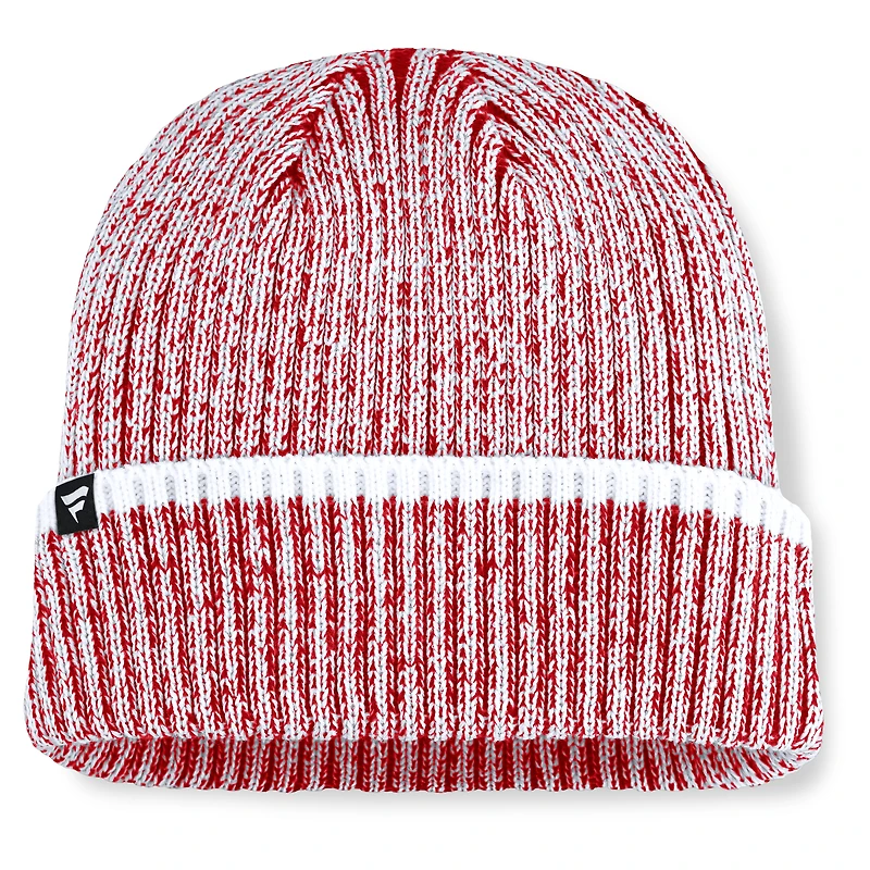 Men's Fanatics  Red/White Fresno State Bulldogs Haze Cuffed Knit Hat