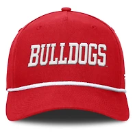 Men's Fanatics Red Fresno State Bulldogs Foul Ball Rope Adjustable Hat