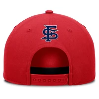 Casquette ajustable Fanatics rouge Fresno State Bulldogs avec corde de balle de faute pour homme