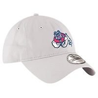 Men's New Era Stone Fresno State Bulldogs Four Paw Dog 9TWENTY Adjustable Hat