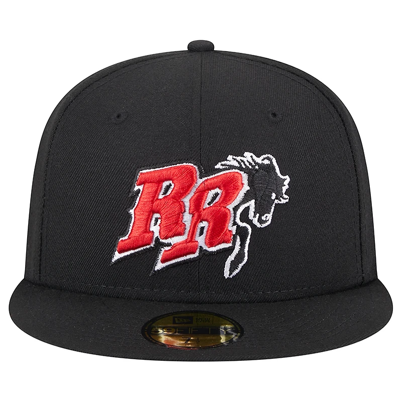 Casquette ajustée New Era Frisco RoughRiders Theme Nights Throwback 59FIFTY noire pour homme