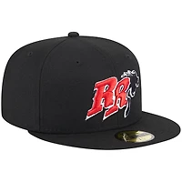 Casquette ajustée New Era Frisco RoughRiders Theme Nights Throwback 59FIFTY noire pour homme