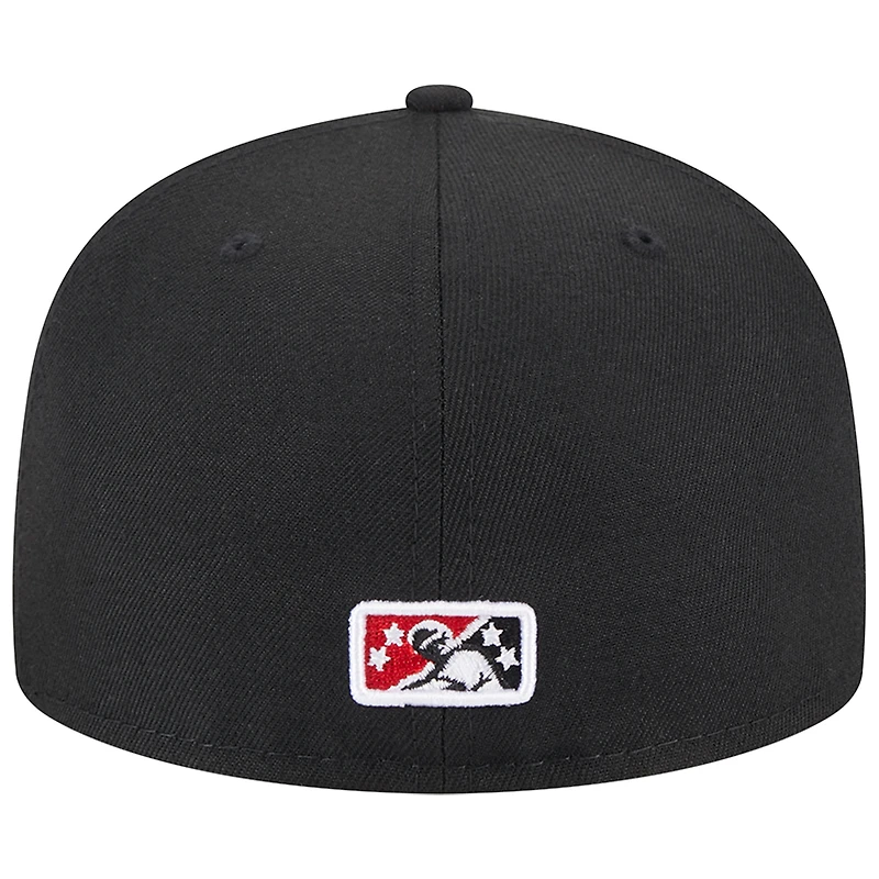 Casquette ajustée New Era Frisco RoughRiders Theme Nights Throwback 59FIFTY noire pour homme
