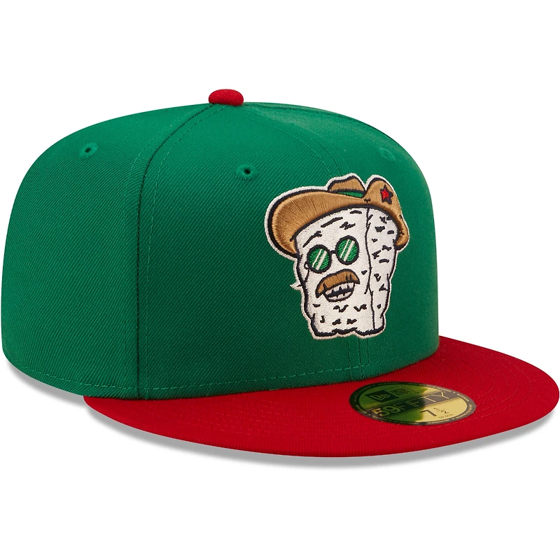 Casquette ajustée New Era vert/rouge Los Quesos Frisco Copa De La Diversion 59FIFTY pour hommes