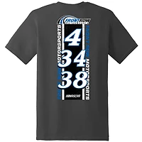 T-shirt style de vie pour homme, couleur charbon, motif Front Row Motorsports