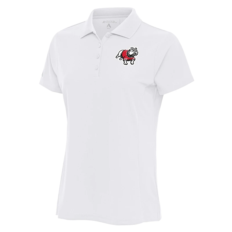Polo piqué thermique numérique Legacy des Bulldogs d'Antigua, blanc, pour femme