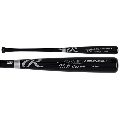 Gary Sheffield Florida Marlins Autographed Black Rawlings Pro Bat with "97 WS Champs" Inscription