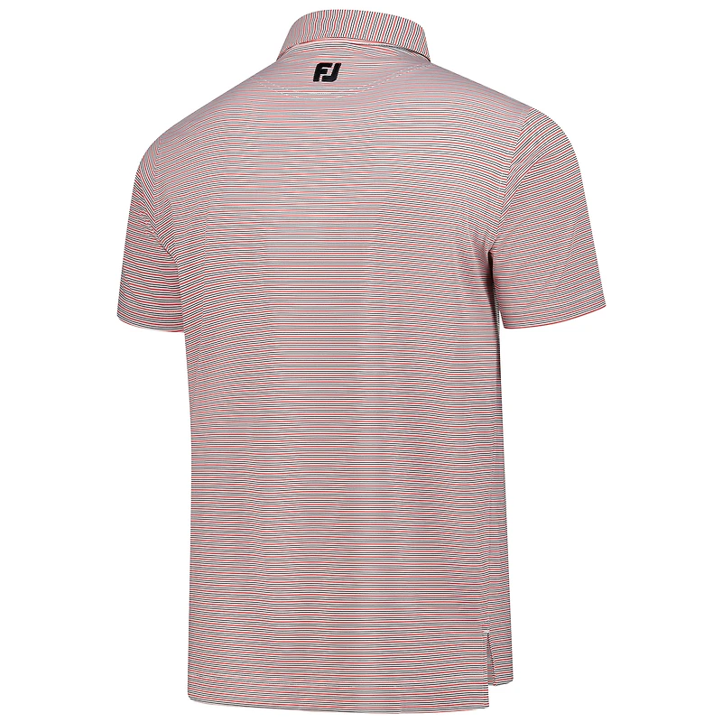 Men's FootJoy  Coral Genesis Invitational Emory Stripe Lisle ProDry Polo