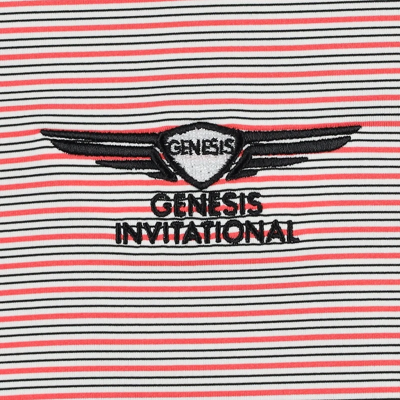 Men's FootJoy  Coral Genesis Invitational Emory Stripe Lisle ProDry Polo