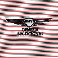 Men's FootJoy  Coral Genesis Invitational Emory Stripe Lisle ProDry Polo