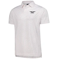Polo piqué extensible blanc Genesis Invitational ProDry Bounce Print de FootJoy pour homme