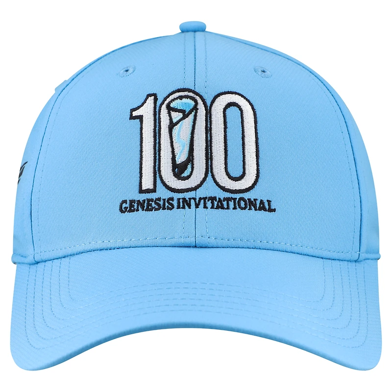 Casquette ajustable Ahead Light Blue Genesis Invitational 100e anniversaire Stratus Tech pour homme