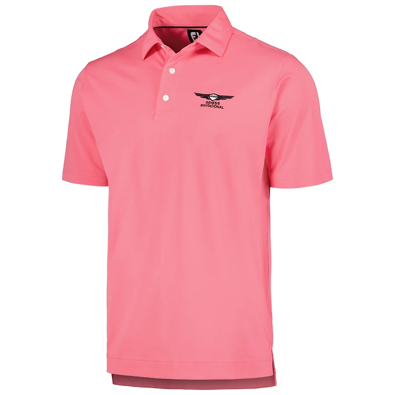 Polo FootJoy Genesis Invitational ProDry extensible en piqué uni rose pour hommes