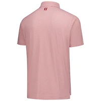 Men's FootJoy Red Genesis Invitational Scallop Geo ProDry Pique Polo