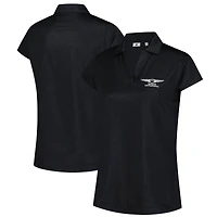 Women's FootJoy  Black Genesis Invitational Printed Cap Sleeve Polo