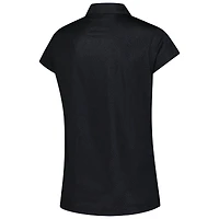 Women's FootJoy  Black Genesis Invitational Printed Cap Sleeve Polo
