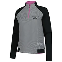 Sweat-shirt à glissière quart de tour noir Genesis Invitational FootJoy pour femme