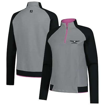 Sweat-shirt à glissière quart de tour noir Genesis Invitational FootJoy pour femme