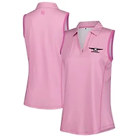 Polo sans manches à rayures roses Genesis Invitational de FootJoy pour femme